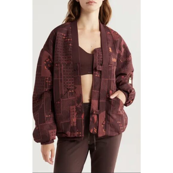 Nike x Naomi Osaka Jacquard Jacket Burgundy Crush FV7795-652 - Women's Size M - Picture 3 of 8